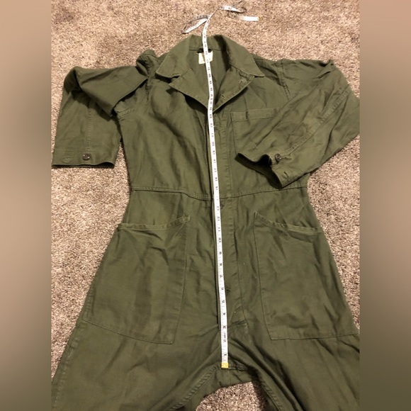 USGI OD Green Med.Coveralls Cotton Sateen TYPE I NSN 8405-00-131-6508 1970s EUC - Picture 7 of 10